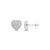 Thumbnail Image 0 of Multi-Diamond Heart Earrings 1/2 ct tw Round-cut 10K White Gold