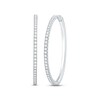 Thumbnail Image 0 of Diamond Hoop Earrings 1/3 ct tw Round-cut 10K White Gold