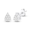 Thumbnail Image 1 of Diamond Teardrop Earrings 1/4 ct tw Round-cut 10K White Gold