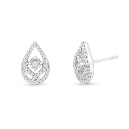 Love Entwined Diamond Stud Earrings 1/3 ct tw Round-cut 10K White Gold