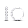 Thumbnail Image 0 of Lab-Created Diamonds by KAY Hoop Earrings 2 ct tw Round-cut 14K White Gold