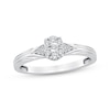 Thumbnail Image 1 of Adore Multi-Diamond Oval Engagement Ring 1/6 ct tw 10K White Gold
