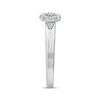 Thumbnail Image 2 of Adore Multi-Diamond Oval Engagement Ring 1/6 ct tw 10K White Gold