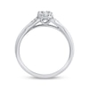 Thumbnail Image 3 of Adore Multi-Diamond Oval Engagement Ring 1/6 ct tw 10K White Gold