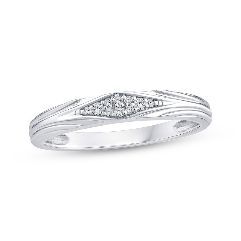 Main Image 1 of Adore Diamond Wedding Band 1/20 ct tw 10K White Gold