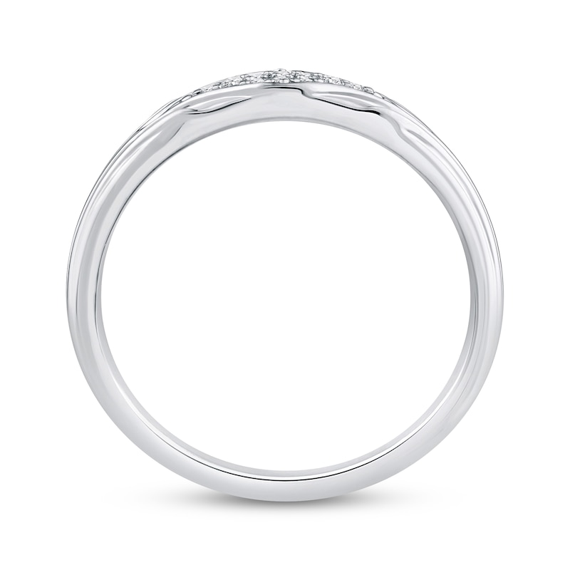 Main Image 3 of Adore Diamond Wedding Band 1/20 ct tw 10K White Gold