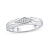 Thumbnail Image 1 of Adore Men's Diamond Wedding Band 1/15 ct tw 10K White Gold