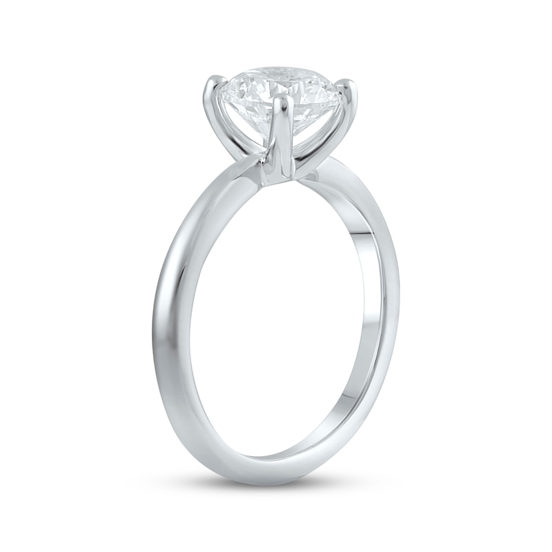 Main Image 2 of Lab-Grown Diamonds Solitaire Ring 1-3/4 ct tw Round-cut 14K White Gold (F/SI2)