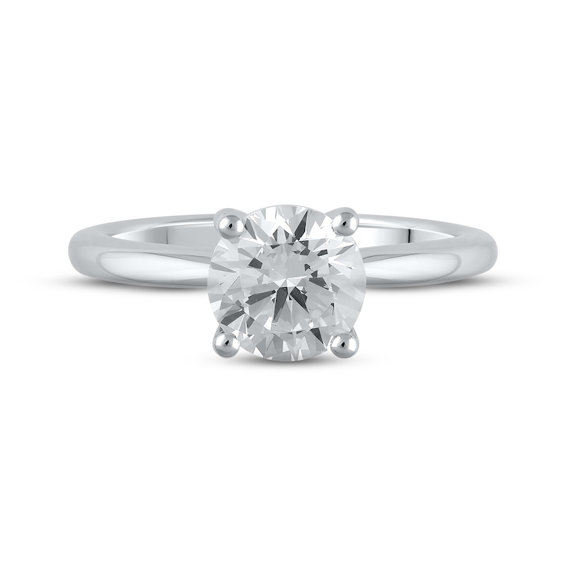 Main Image 3 of Lab-Grown Diamonds Solitaire Ring 1-3/4 ct tw Round-cut 14K White Gold (F/SI2)