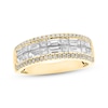 Thumbnail Image 1 of Adore Baguette, Round & Princess-Cut Diamond Anniversary Band 1-3/8 ct tw 14K Yellow Gold