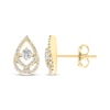 Thumbnail Image 2 of Love Entwined Round-Cut Diamond Stud Earrings 1/3 ct tw 10K Yellow Gold
