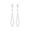 Thumbnail Image 2 of Round-Cut Diamond Pear-Shaped Drop Earrings 1/2 ct tw 10K White Gold