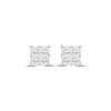 Thumbnail Image 1 of Princess-Cut Multi-Diamond Stud Earrings 1/2 ct tw 10K White Gold