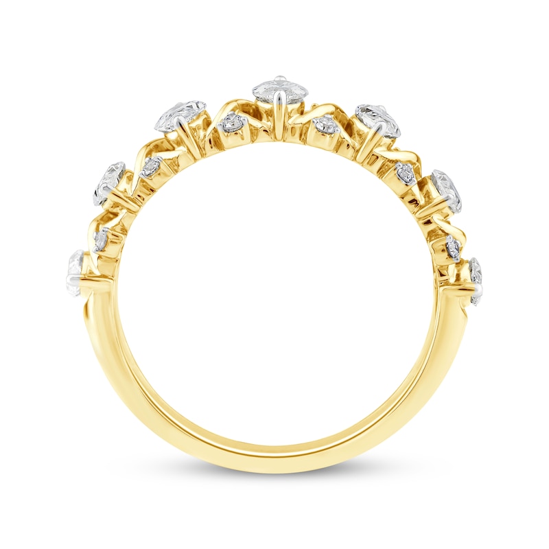 Main Image 2 of Marquise & Round-Cut Diamond Anniversary Band 1-1/4 ct tw 14K Yellow Gold