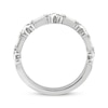 Thumbnail Image 1 of XO from KAY Baguette & Round-Cut Diamond Anniversary Band 3/8 ct tw 14K White Gold