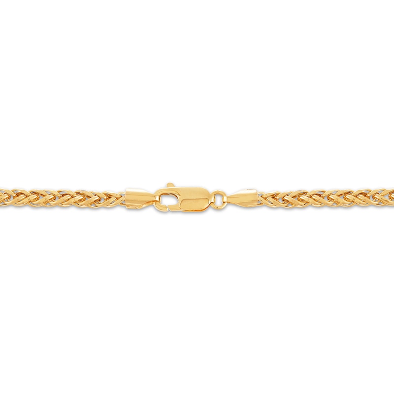 Main Image 2 of Wheat Chain Necklace 2.5mm Hollow 10K Yellow Gold 22"