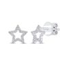 Thumbnail Image 1 of Diamond Star Outline Stud Earrings 1/8 ct tw 10K White Gold