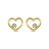 Thumbnail Image 2 of Diamond Accent Heart Outline Stud Earrings 10K Yellow Gold