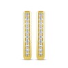 Thumbnail Image 2 of Diamond Hoop Earrings 1/4 ct tw 10K Yellow Gold