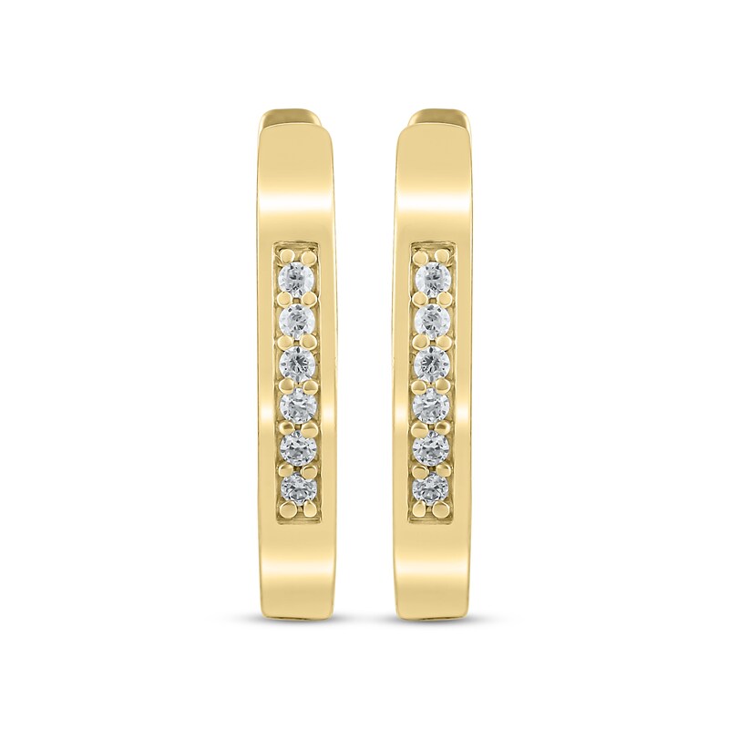 Main Image 2 of Diamond Hoop Earrings 1/20 ct tw 10K Yellow Gold