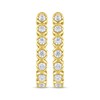 Thumbnail Image 2 of Diamond X Hoop Earrings 1/4 ct tw 10K Yellow Gold