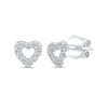 Thumbnail Image 1 of Diamond Open Heart Stud Earrings 1/6 ct tw 10K White Gold