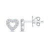 Thumbnail Image 3 of Diamond Open Heart Stud Earrings 1/6 ct tw 10K White Gold