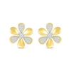 Thumbnail Image 2 of Diamond Flower Earrings 1/10 ct tw 10K Yellow Gold