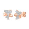 Thumbnail Image 1 of Diamond Flower Stud Earrings 1/4 ct tw 10K Rose Gold