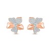 Thumbnail Image 2 of Diamond Flower Stud Earrings 1/4 ct tw 10K Rose Gold