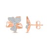 Thumbnail Image 3 of Diamond Flower Stud Earrings 1/4 ct tw 10K Rose Gold