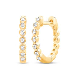 Diamond Hoop Earrings 1/10 ct tw 10K Yellow Gold