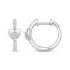 Thumbnail Image 3 of Diamond Heart Hoop Earrings 1/5 ct tw Sterling Silver