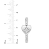 Thumbnail Image 4 of Diamond Heart Hoop Earrings 1/5 ct tw Sterling Silver