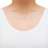 Thumbnail Image 2 of Diamond Inset Heart Necklace 1/8 ct tw Sterling Silver 17.5&quot;