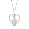 Thumbnail Image 1 of Hallmark Diamonds One Love Twisting Heart Necklace 1/3 ct tw Sterling SIlver 18"