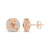 Thumbnail Image 1 of Diamond Rose Stud Earrings 1/5 ct tw 10K Rose Gold