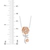 Thumbnail Image 2 of Diamond Rose Necklace 1/10 ct tw 10K Two-Tone Gold 18"