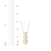 Thumbnail Image 2 of Diamond Heart Vertical Trio Necklace 1/10 ct tw 10K Yellow Gold 16"