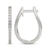 Thumbnail Image 3 of Diamond Inside-Out Hoop Earrings 1/2 ct tw 10K White Gold