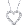 Thumbnail Image 1 of Diamond Heart Necklace 1/2 ct tw 10K White Gold 18"