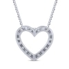 Thumbnail Image 3 of Diamond Heart Necklace 1/2 ct tw 10K White Gold 18"