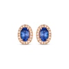 Thumbnail Image 2 of Le Vian Oval-Cut Tanzanite Earrings 1/10 ct tw Diamonds 14K Strawberry Gold