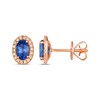 Thumbnail Image 3 of Le Vian Oval-Cut Tanzanite Earrings 1/10 ct tw Diamonds 14K Strawberry Gold