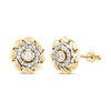 Thumbnail Image 1 of Diamond Halo Stud Earrings 1/3 ct tw 10K Yellow Gold