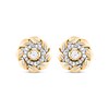 Thumbnail Image 2 of Diamond Halo Stud Earrings 1/3 ct tw 10K Yellow Gold