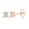 Thumbnail Image 3 of Princess-Cut Diamond Solitaire Stud Earrings 1/4 ct tw 14K Rose Gold (J/I3)