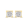 Thumbnail Image 1 of Princess-Cut Diamond Solitaire Stud Earrings 1/2 ct tw 14K Yellow Gold (J/I3)