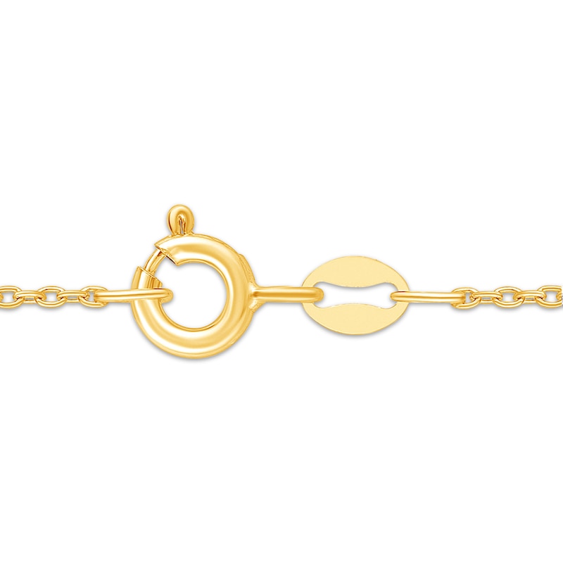 Main Image 3 of Diamond Smile Necklace 1/4 ct tw 10K Yellow Gold 18"