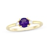 Thumbnail Image 1 of Amethyst & Diamond Ring 1/15 ct tw 10K Yellow Gold
